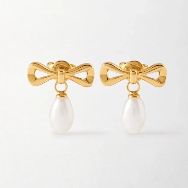 Bow Pearl Earrings