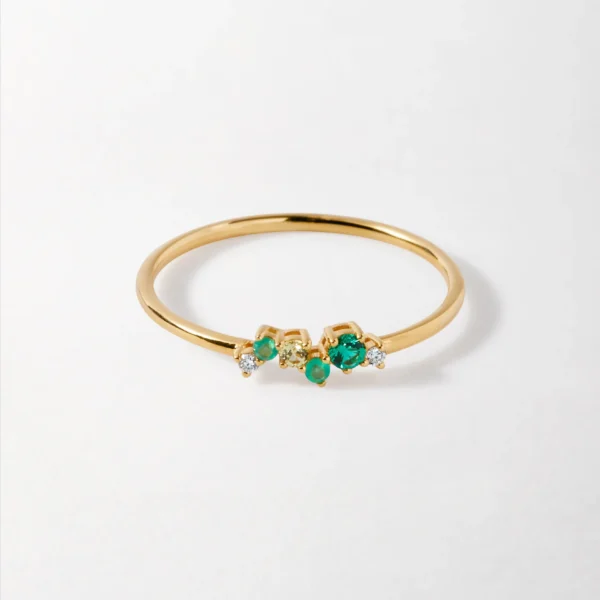 Intuition Emerald Ray Ring