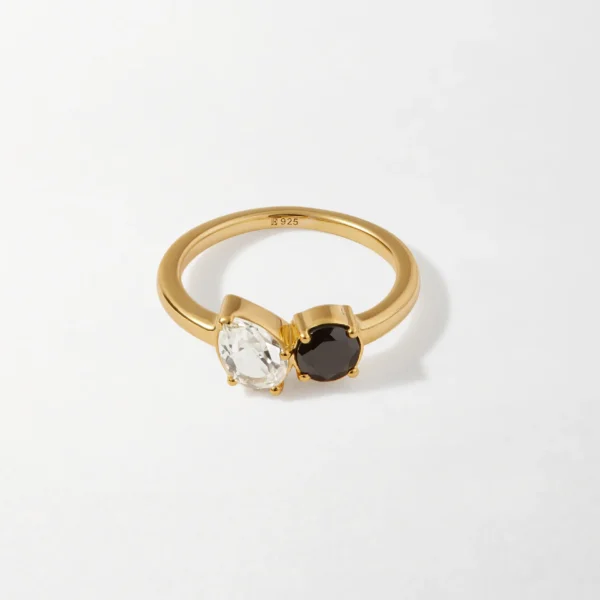 Toi Et Moi Black & White Ring